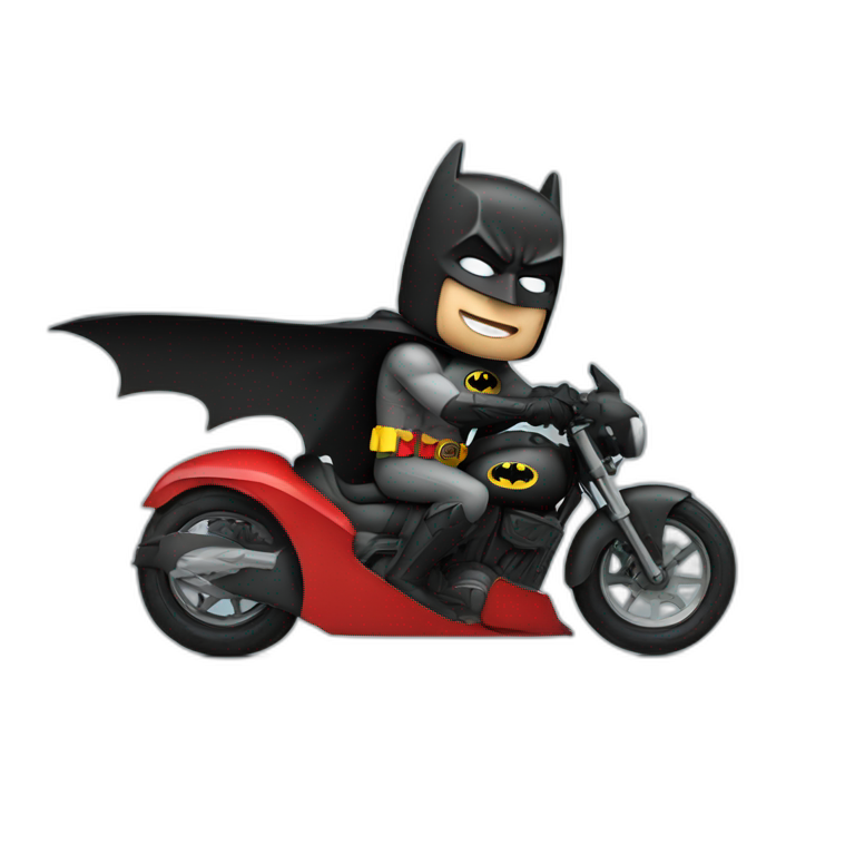 batman riding robin emoji