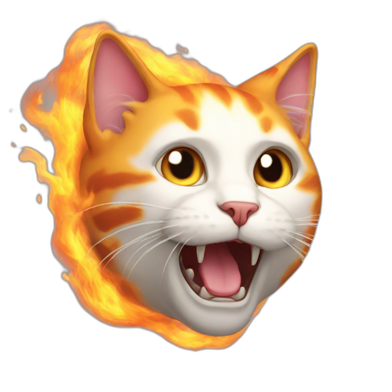 fire-breathing cat emoji