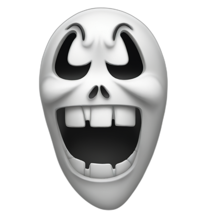 Ghost-face-scream emoji