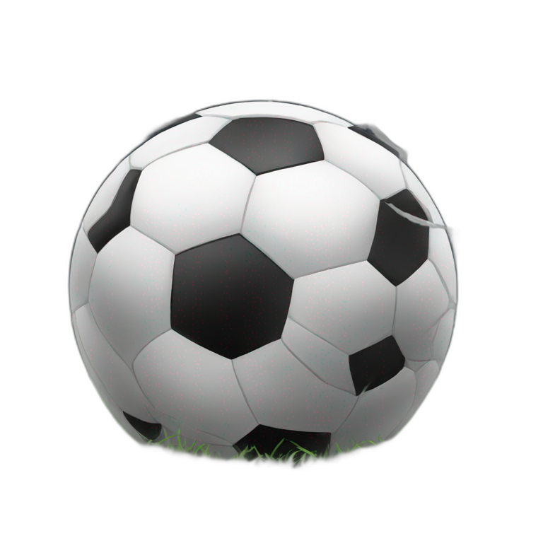 soccer ball looking like gangster emoji