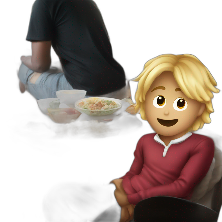 boy eating a sandwich emoji