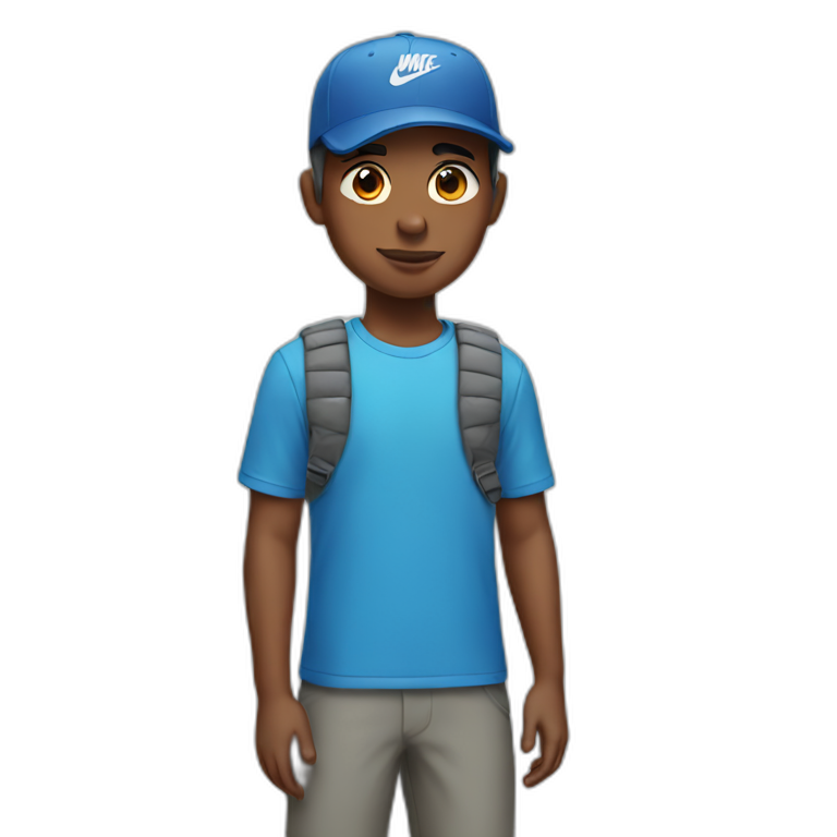 boy with a nike cap emoji