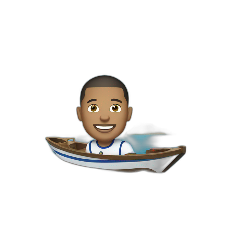 Mbappé on a boat  emoji
