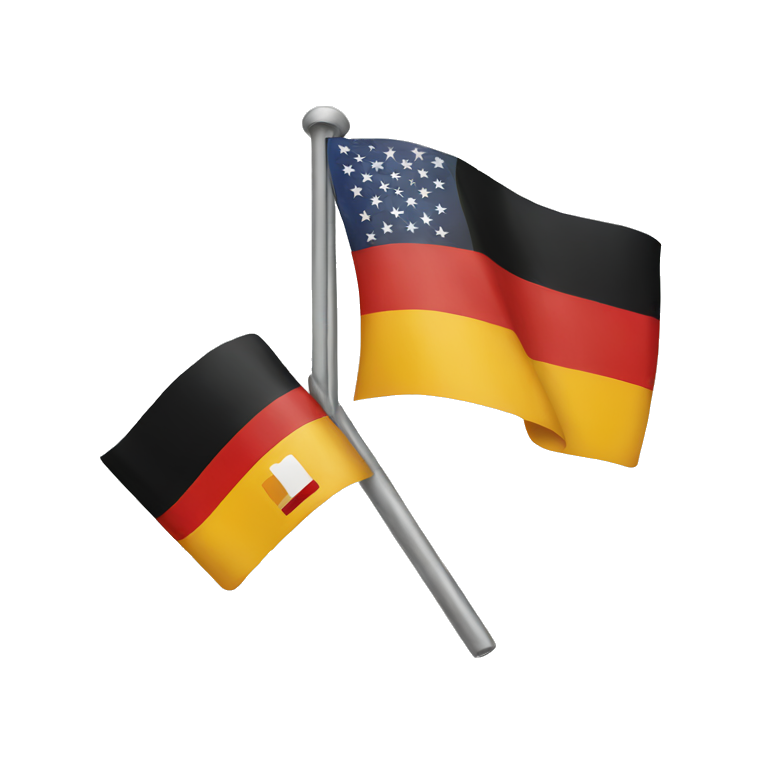 american and german flag emoji