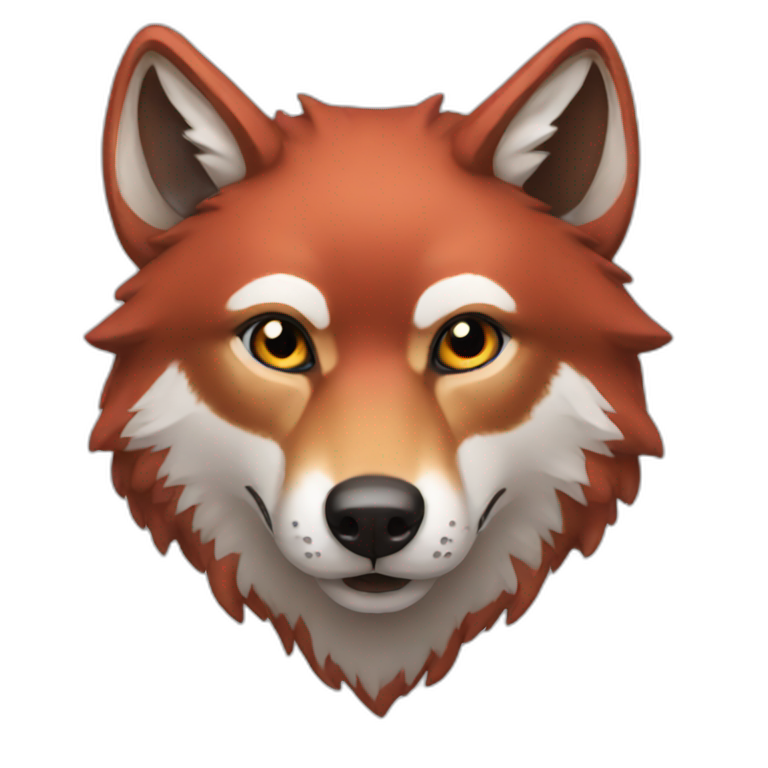 Red wolf emoji