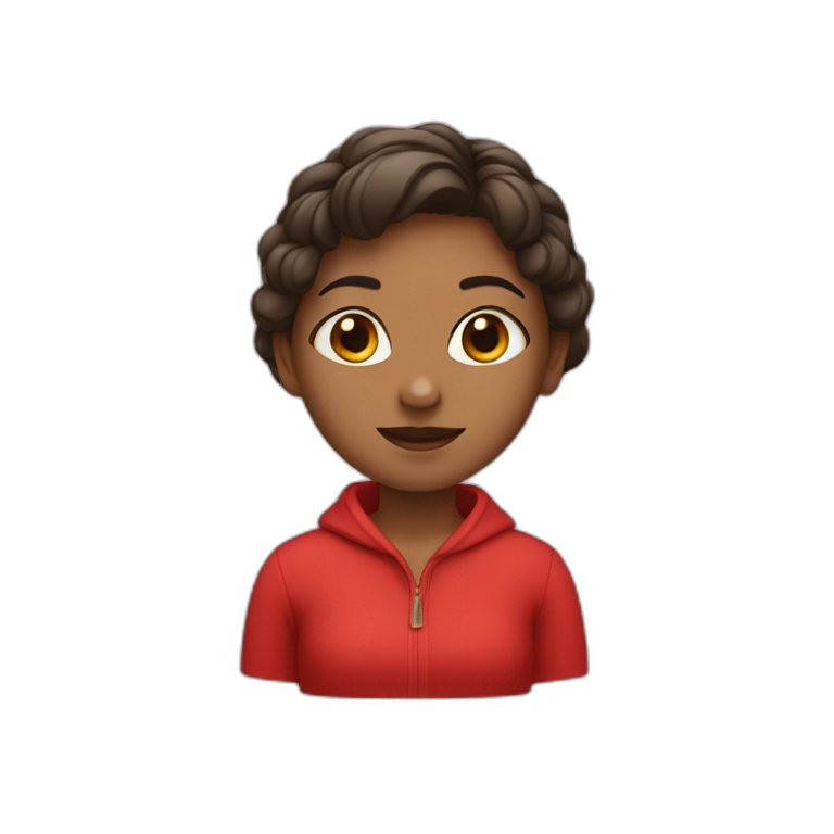 Girl in red emoji