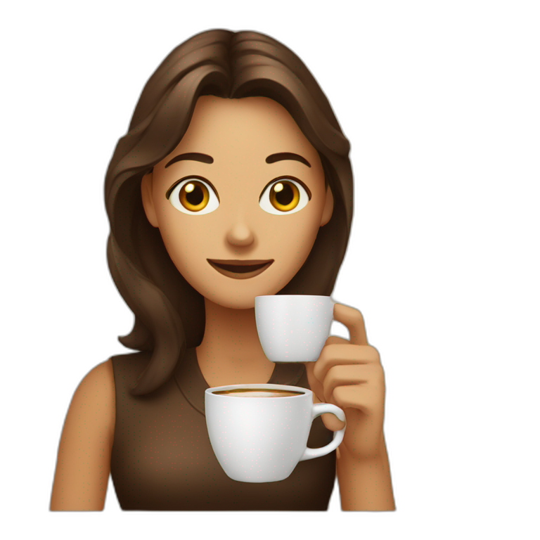 Coffee and woman  emoji