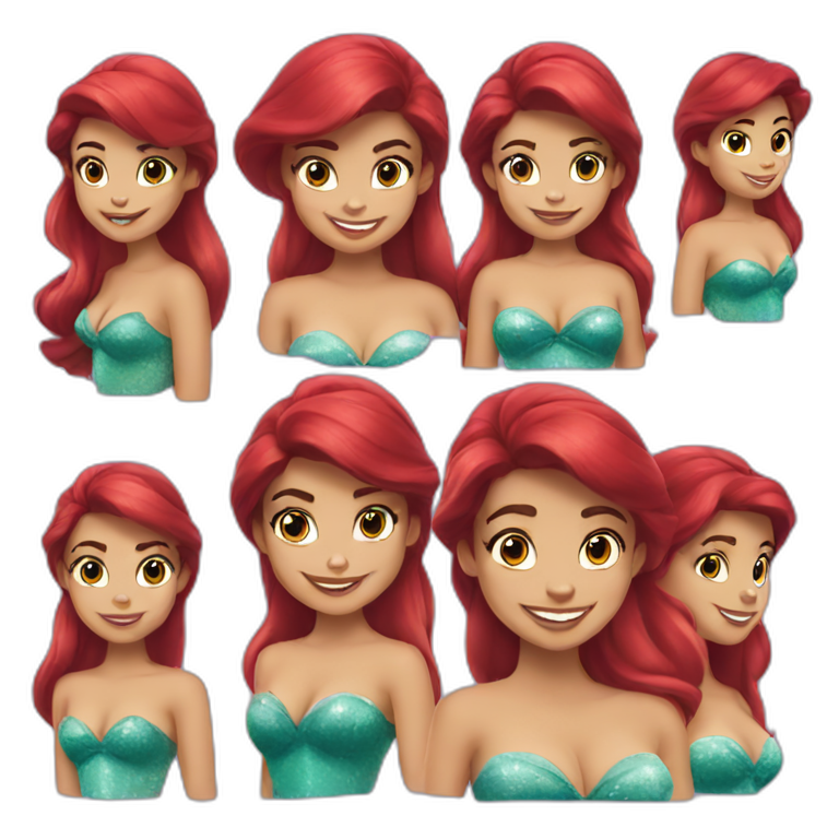 Ariel Little Mermaid emoji