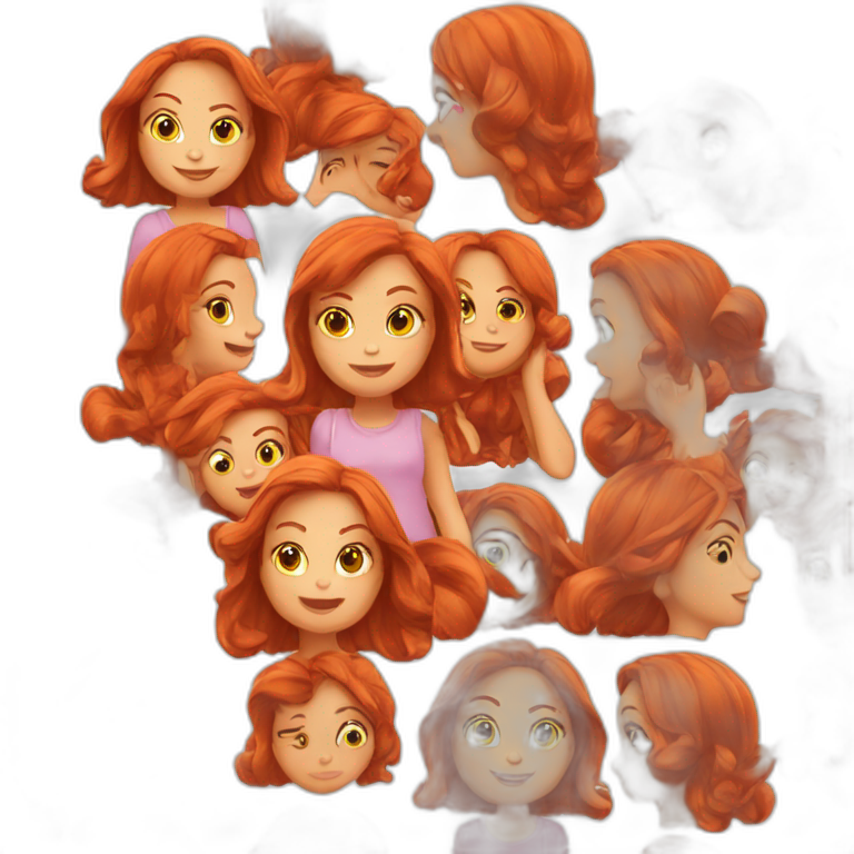 perky redhair girl emoji