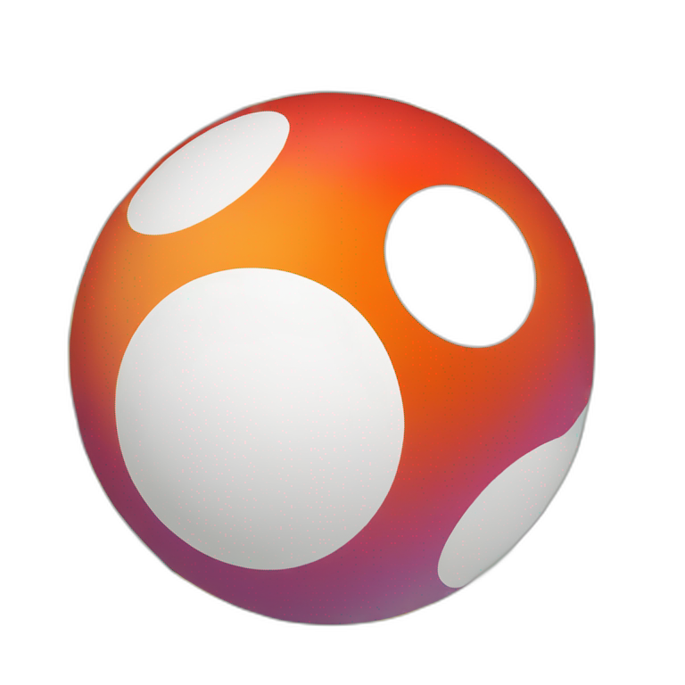Gradient abstract billiard ball number 9 emoji