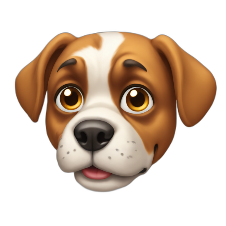 Very very very stupid dog emoji