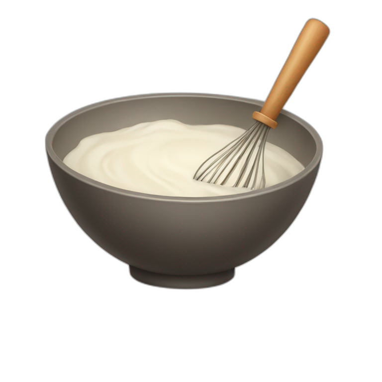 Bowl with whisk emoji