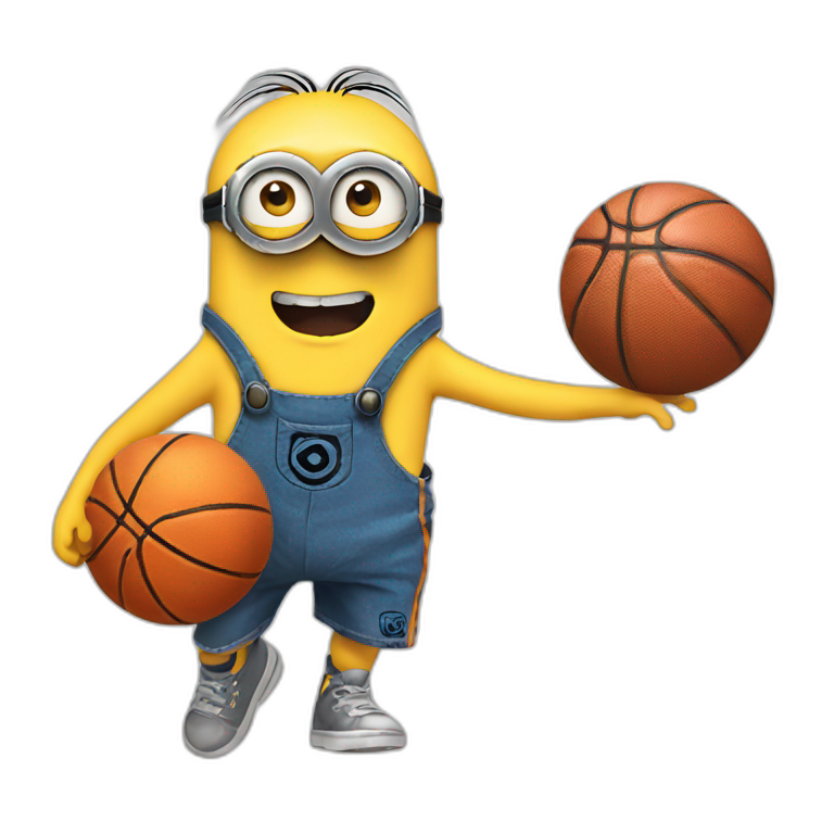 minion Playing basketball  emoji