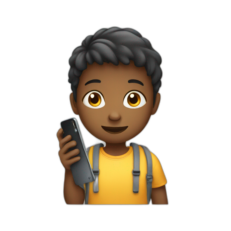 a child using phone emoji