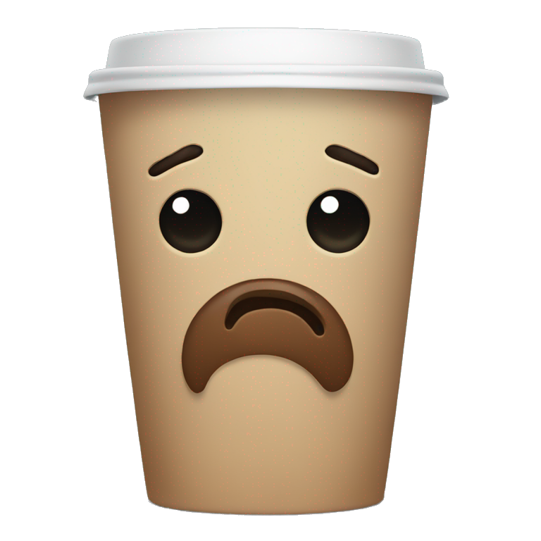 sad coffee cup emoji