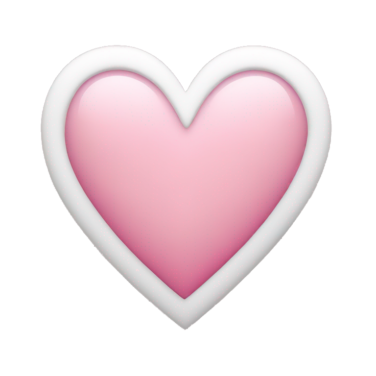 white and pink heart emoji
