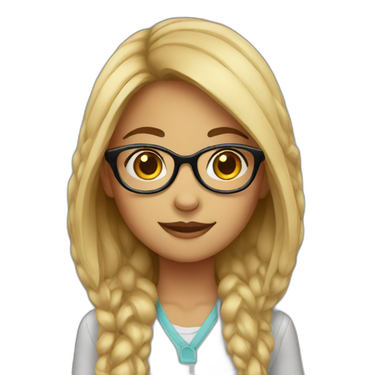 Girl with glasses emoji