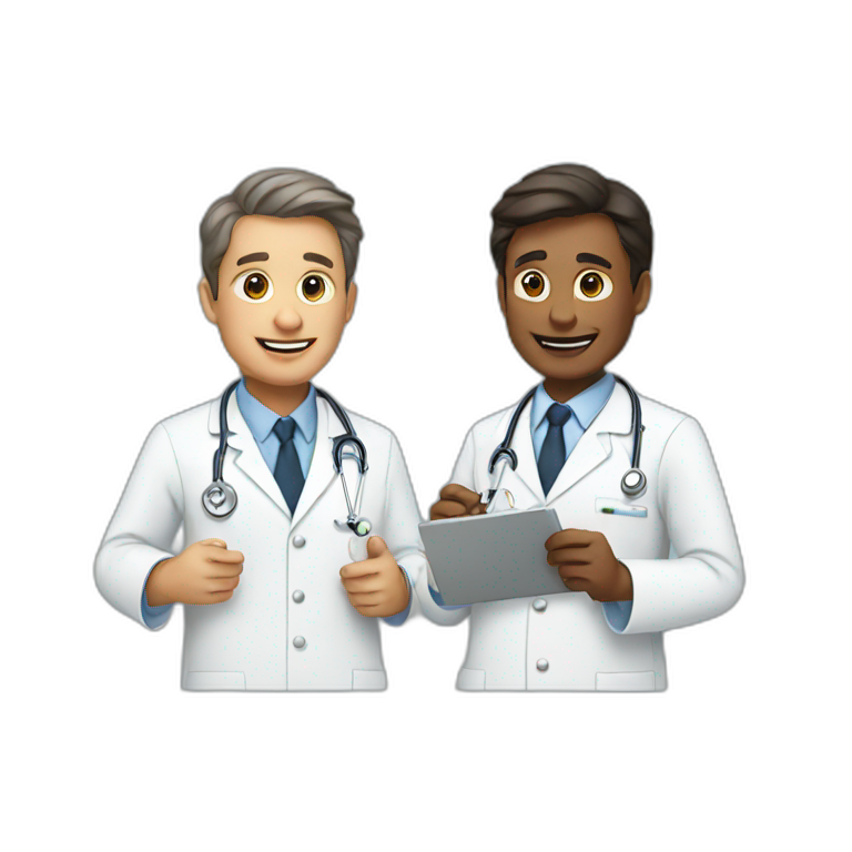 two doctors talking emoji
