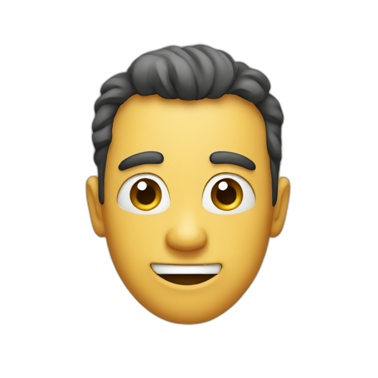 A funny looking face emoji