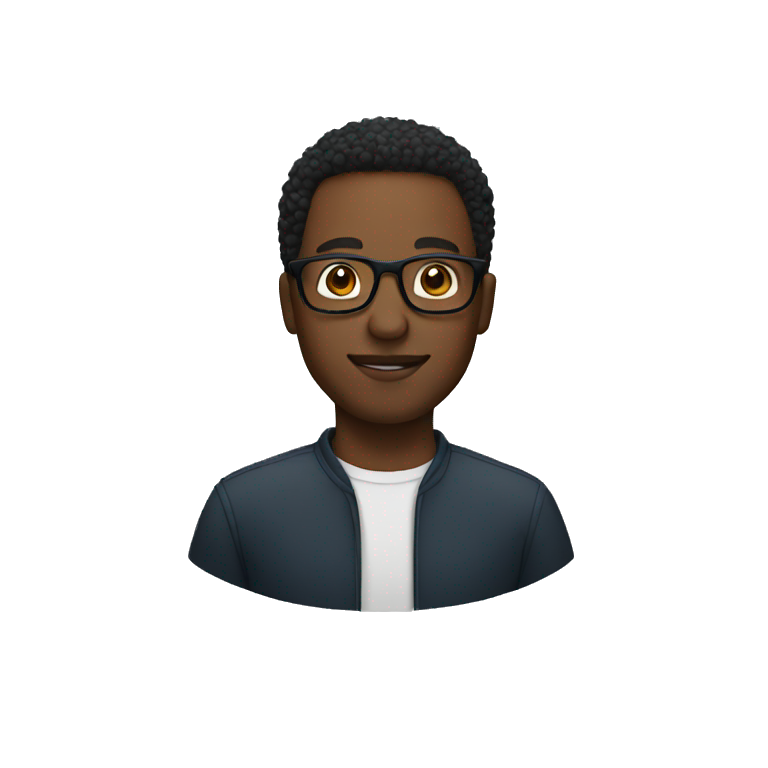 black men with glasses emoji