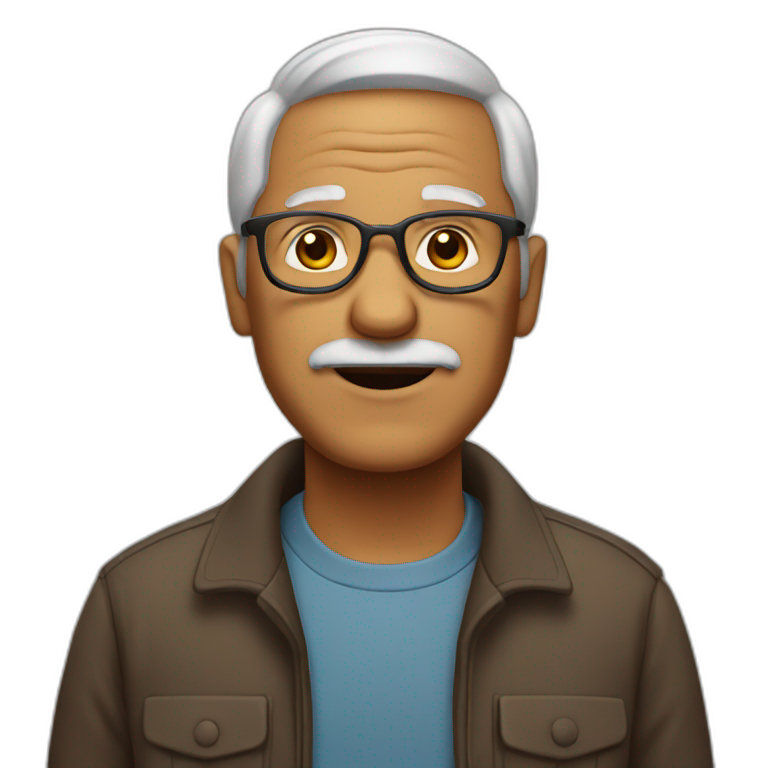 Medium Tone grandpa emoji
