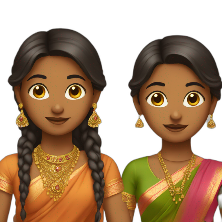 Two Indian girls  emoji