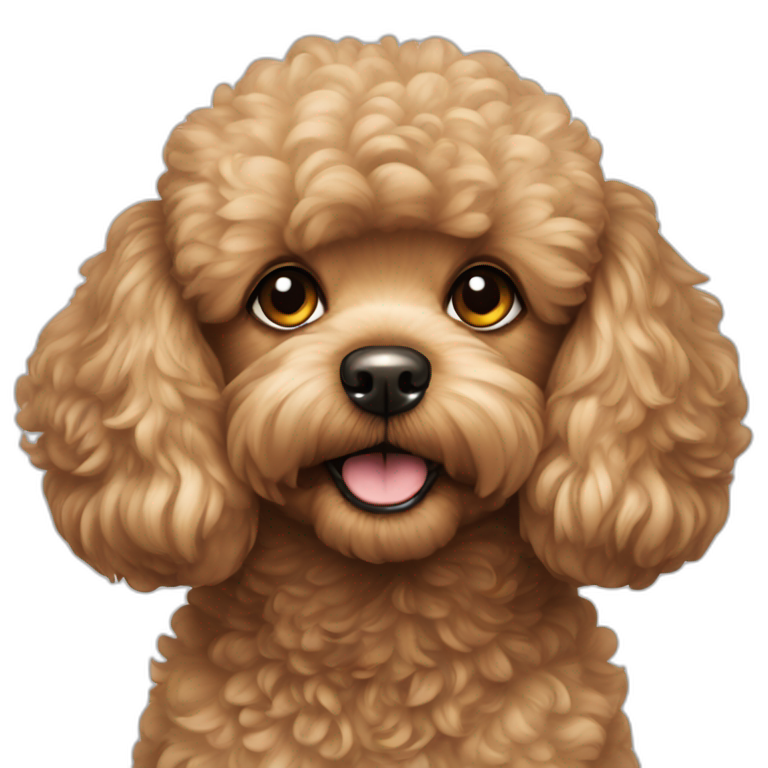 toy poodle face mad emoji