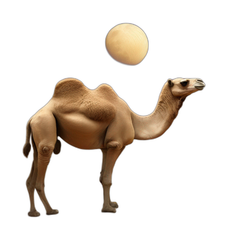 Camel on the moon emoji