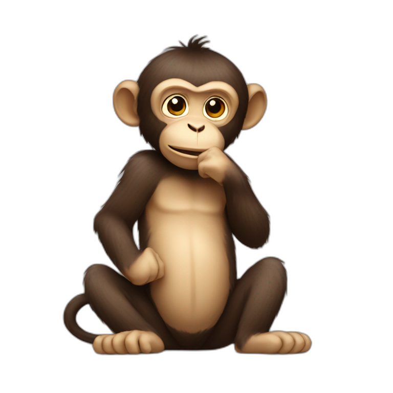 Monkey scratching himself emoji