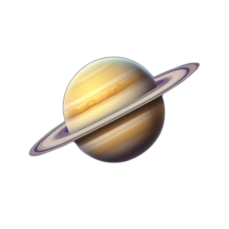 planet Saturn with a cartoon beaming face with smiling eyes emoji
