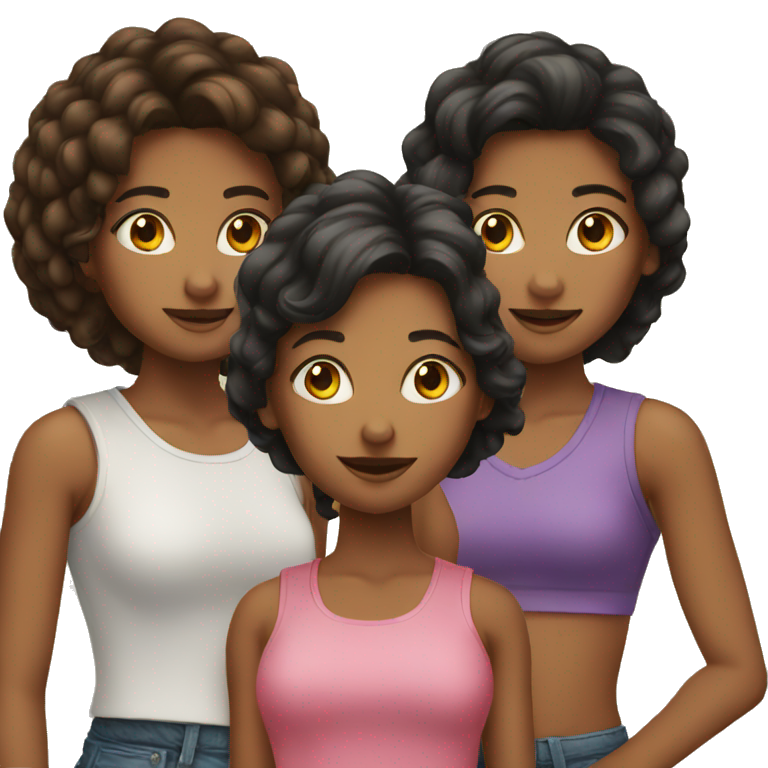 group of 4 girls  emoji