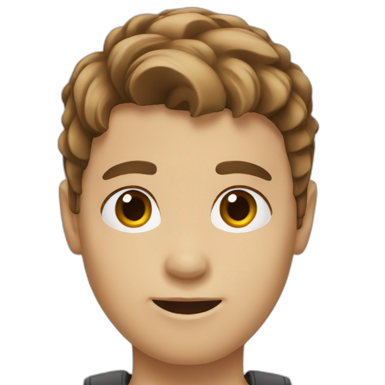 white  Boy Brown hair emoji