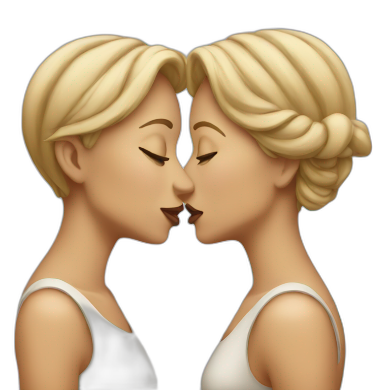 Two women kiss emoji