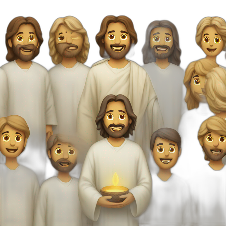 Jesus with he’s disciples emoji