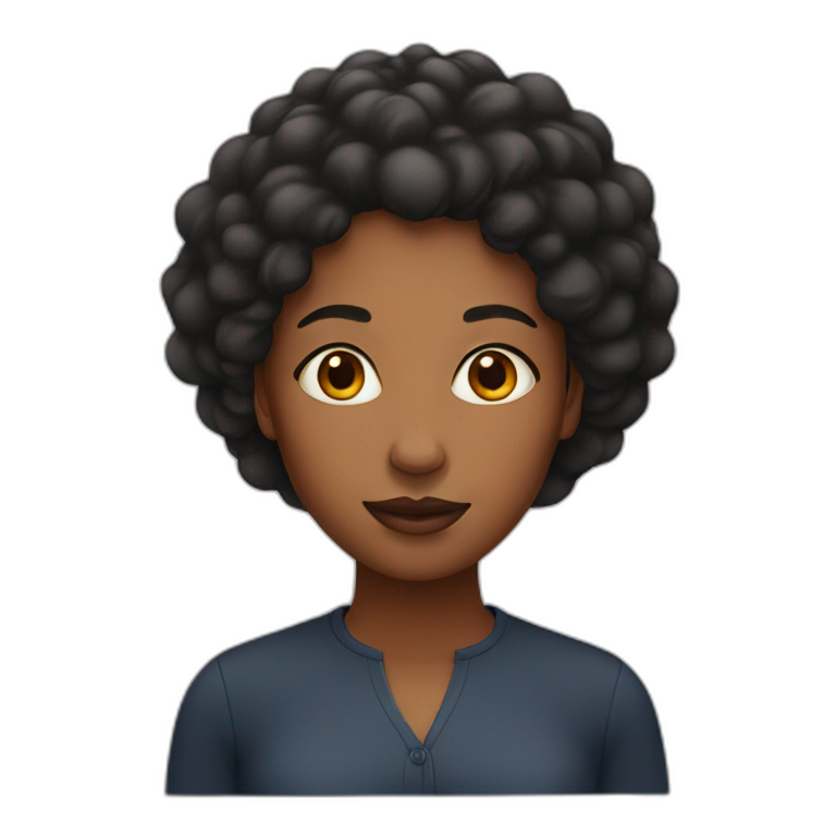 Red-cheek,black-woman emoji