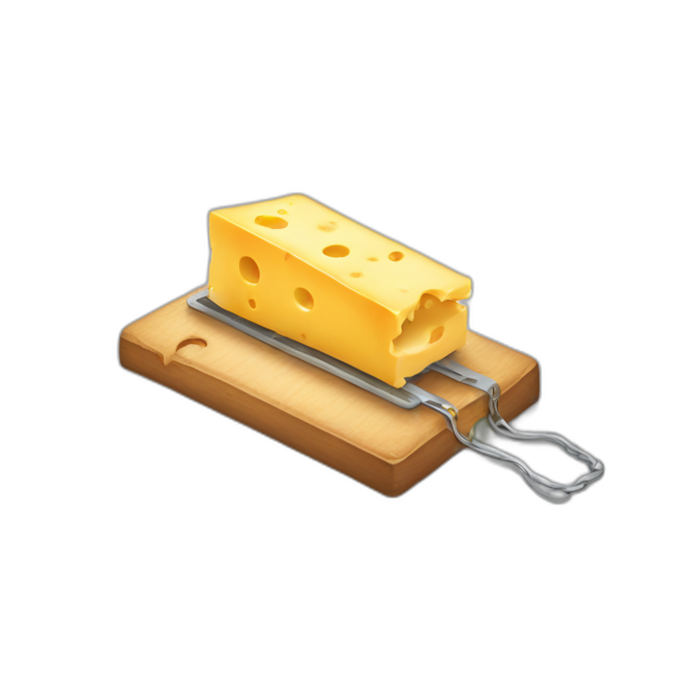 mouse trap with cheese on it emoji