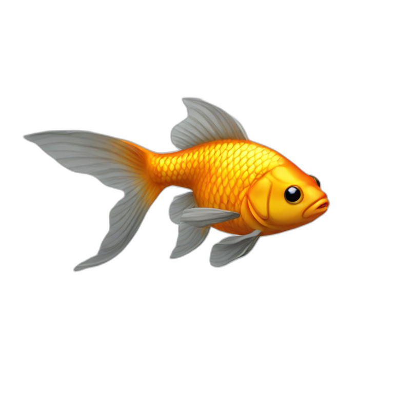 Gold fish grey emoji