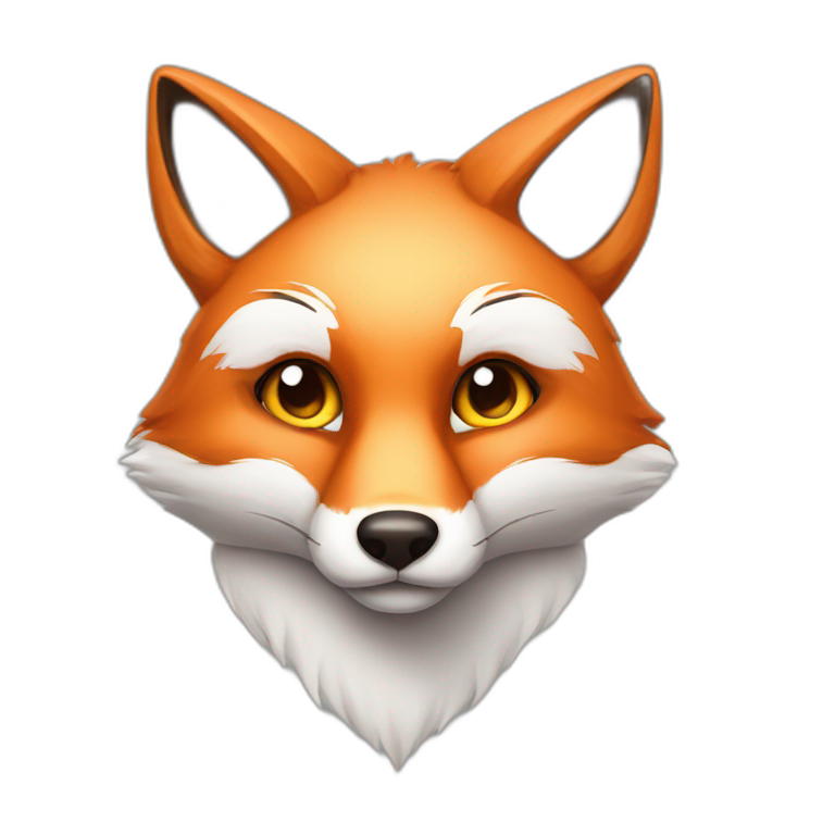 fox with hearts in his eyes emoji