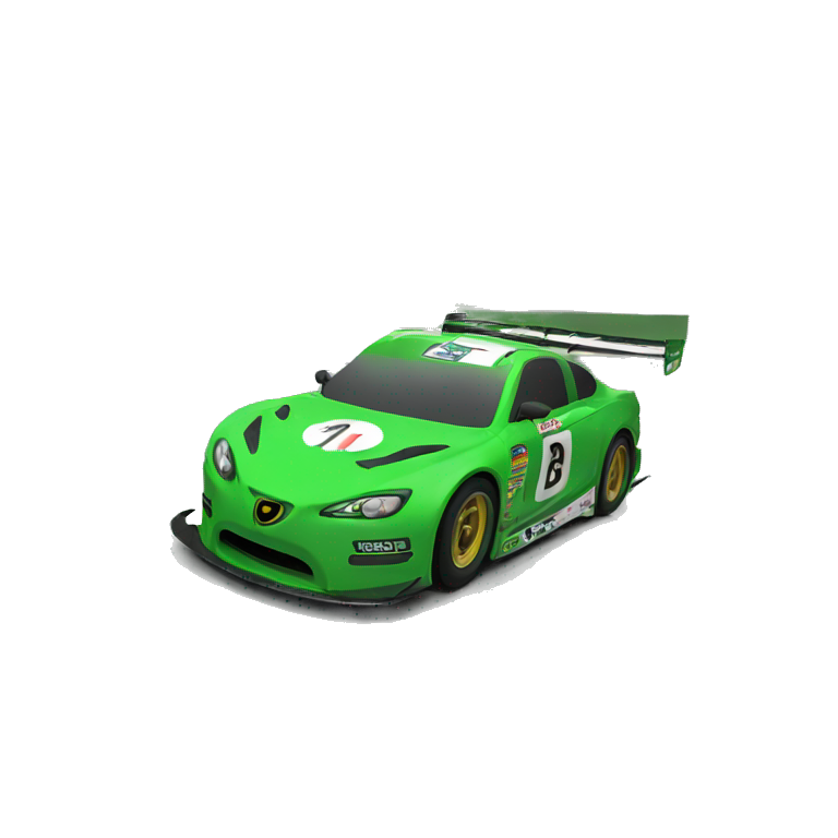 Green race car  emoji