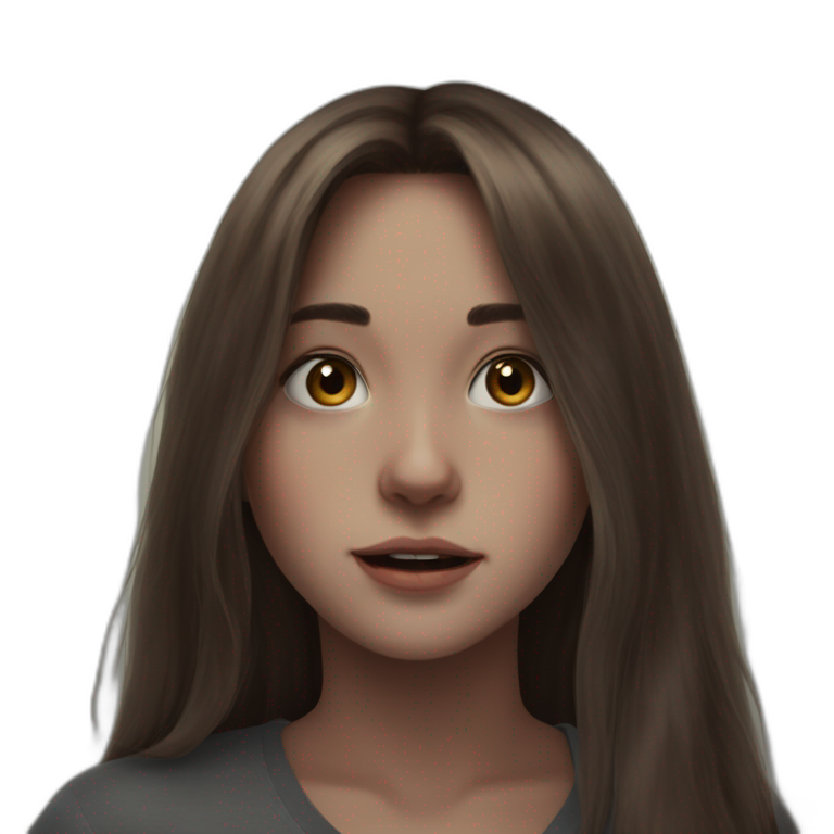 serene girl portrait indoors portrait emoji