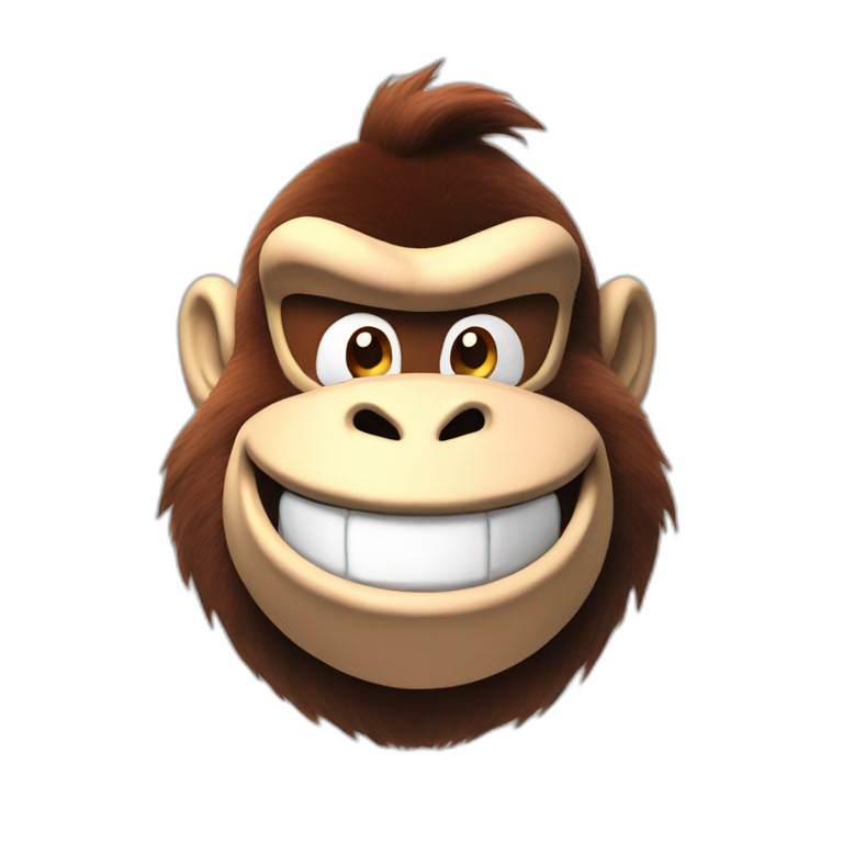 Donkey Kong smiling emoji