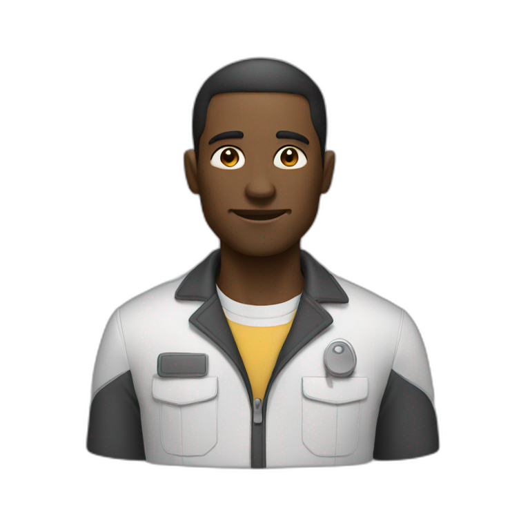 Homme noir qui travail emoji