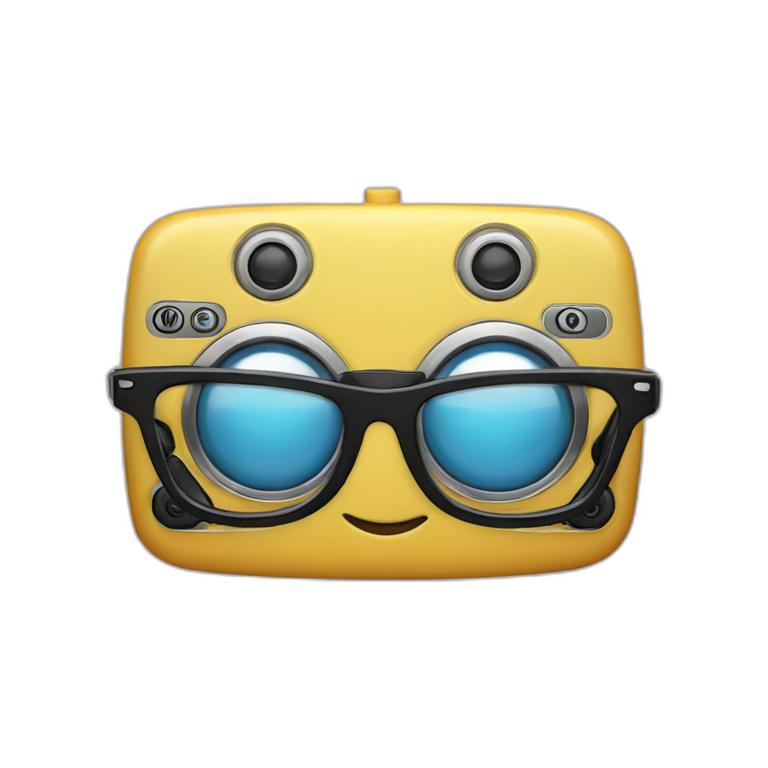 Remote control and eye glasses emoji
