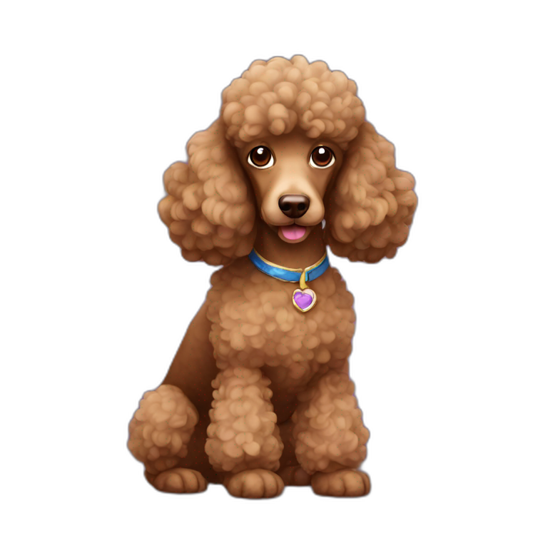 Brown Royal poodle  emoji