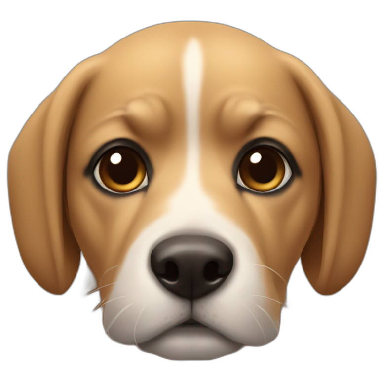 Brazilian-caramel-dog-black nose emoji
