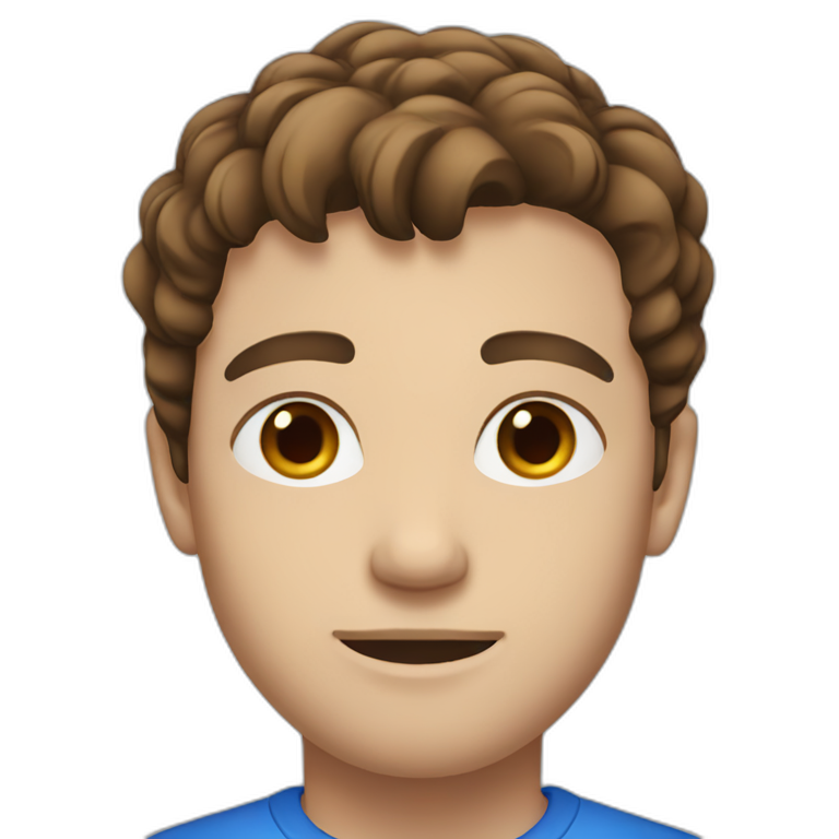 man with brown hair and blue eyes emoji