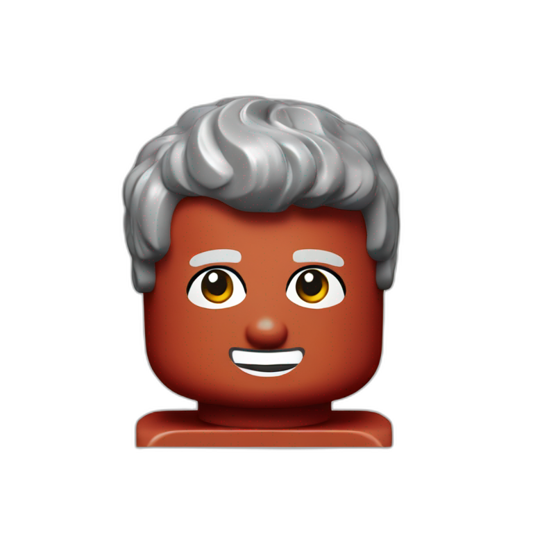 Lego red brick man emoji