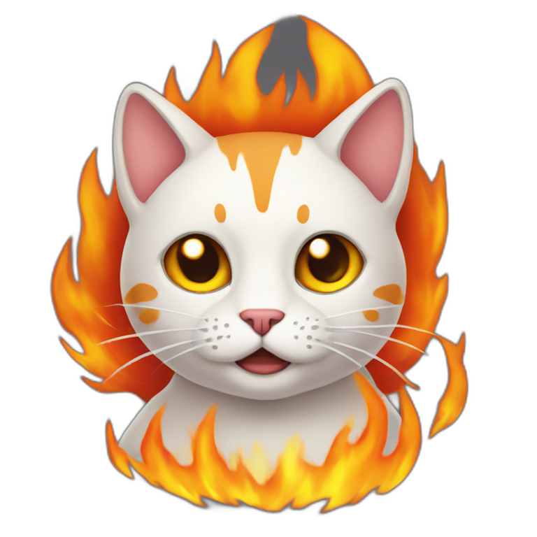 fire cat emoji