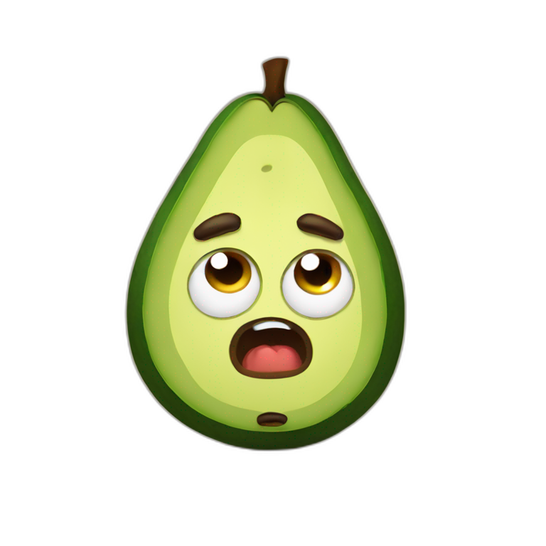 avocado is angry and furious emoji