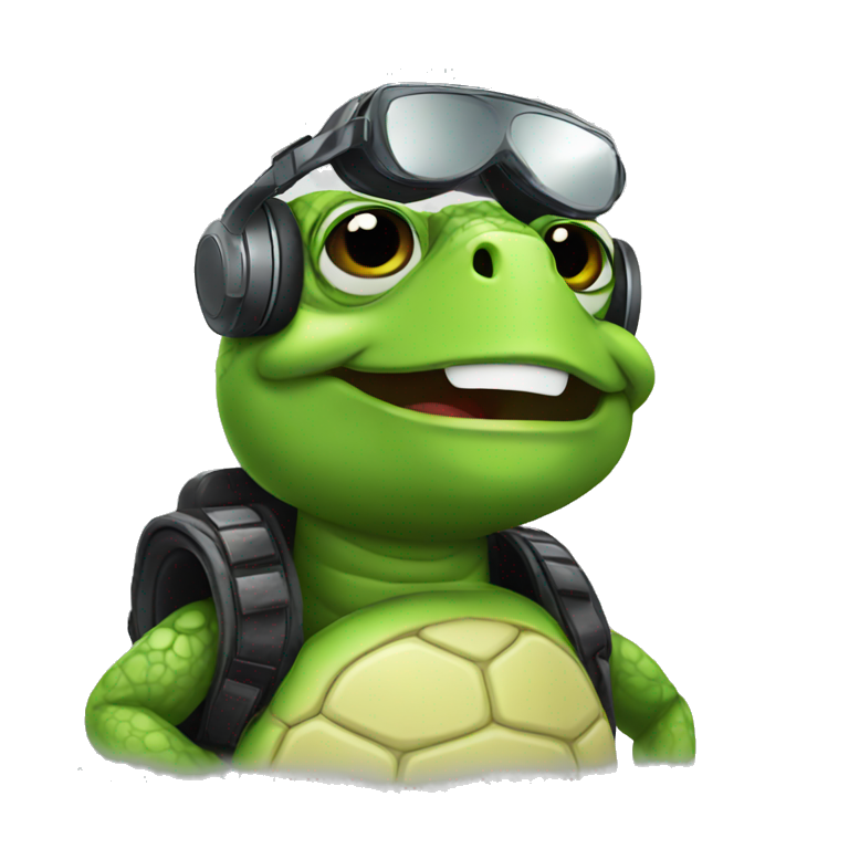 Dj turtle happy emoji